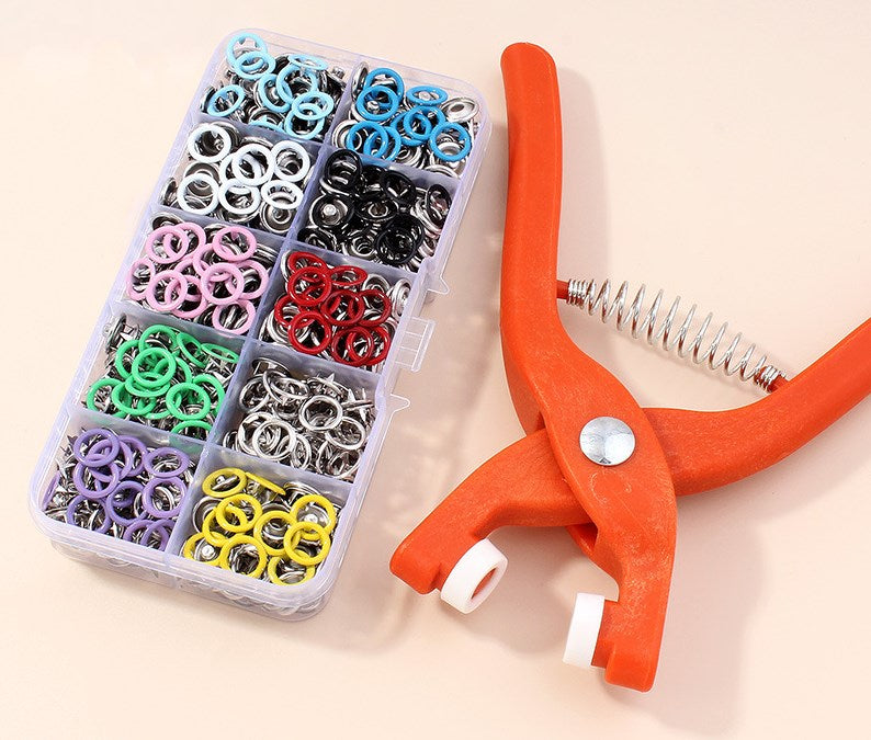 đĽMetal Snap Buttons with Fastener Plier Tool Kit