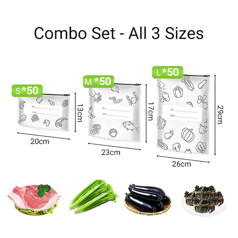 🍗Buy 2 Get 1 Free 🥦Reusable Aluminum Foil Sealable Storage Bags
