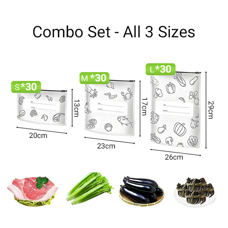 🍗Buy 2 Get 1 Free 🥦Reusable Aluminum Foil Sealable Storage Bags