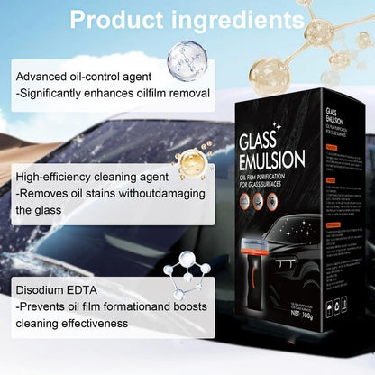 😎Buy 2 Get 1 Free💦Auto Glass Side Window Oil Film Removal Cleaner💪
