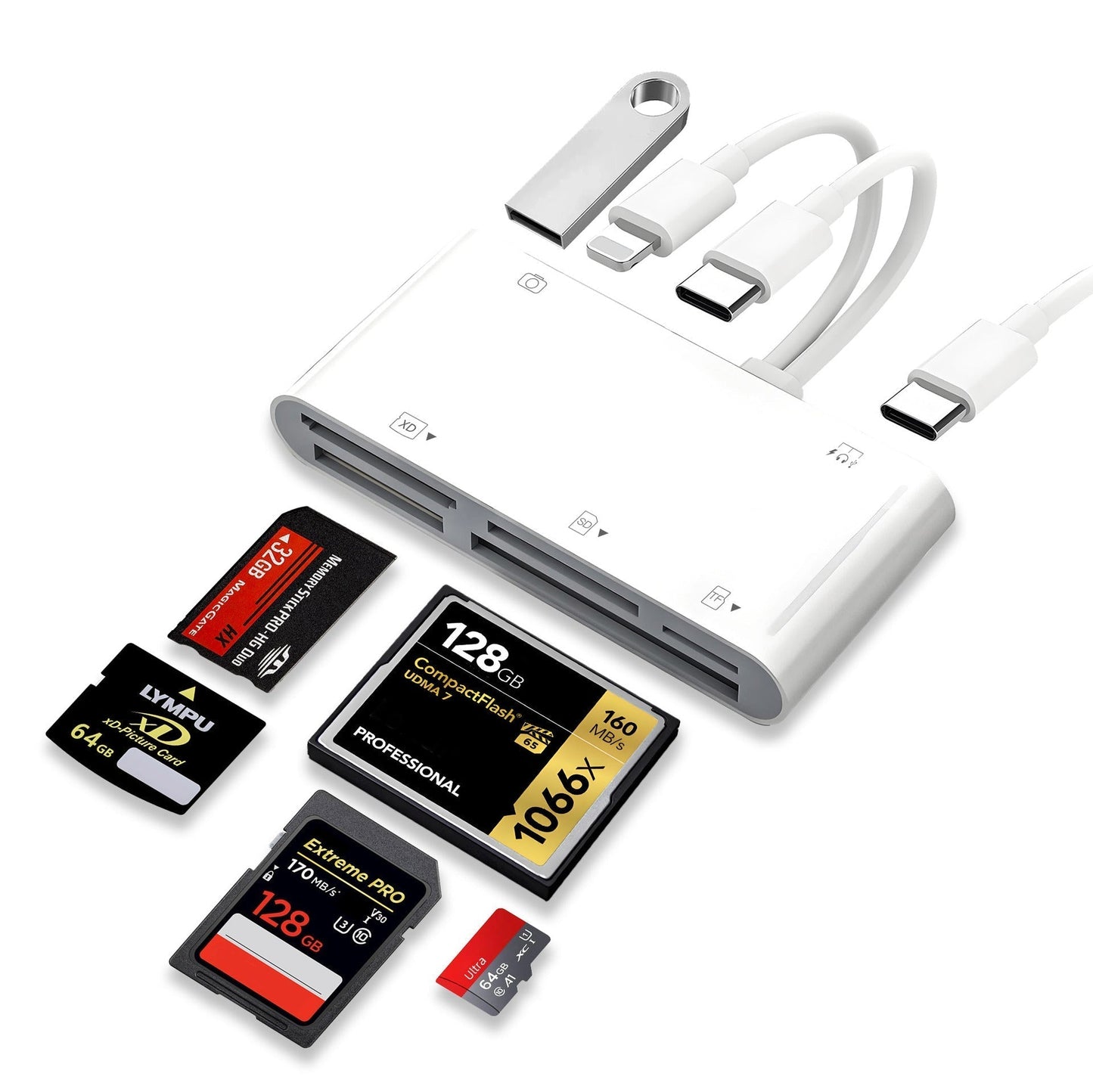 🔌 49% OFF NOW! 📱 5-in-1 Reader for Android – Dual USB-C Adapter, Fast Charging & Data Sync ⚡