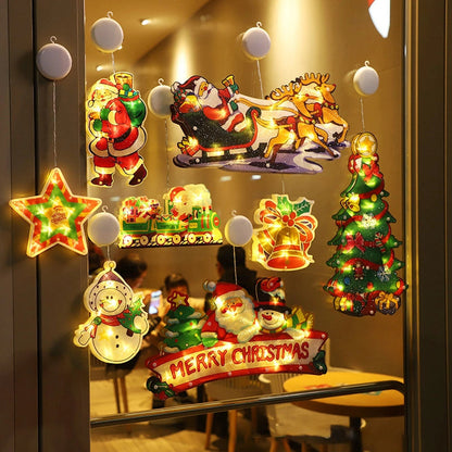 ⛄Christmas Pre-Sale 50% OFF🎄 Christmas Window Hanging Lights💡