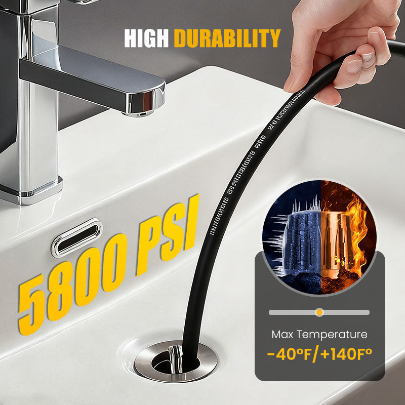 💦 69% OFF INSTANT! 🚿 5800PSI Sewer Jetter Kit - High-Pressure Nozzle & Hose for Clogged Drains/Pipes, Compatible with Most Pressure Washers 🔧📦