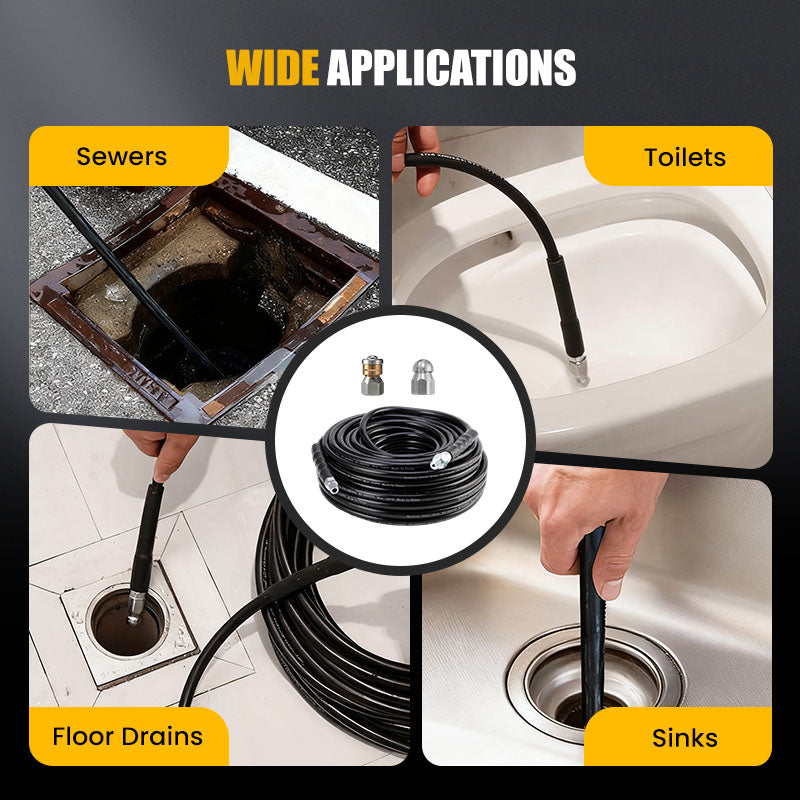 💦 69% OFF INSTANT! 🚿 5800PSI Sewer Jetter Kit - High-Pressure Nozzle & Hose for Clogged Drains/Pipes, Compatible with Most Pressure Washers 🔧📦