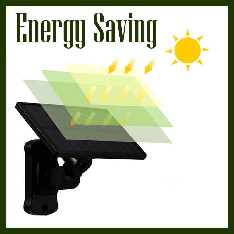 Triple Split LED Solar Powered Patio Body Sensor Wall Light