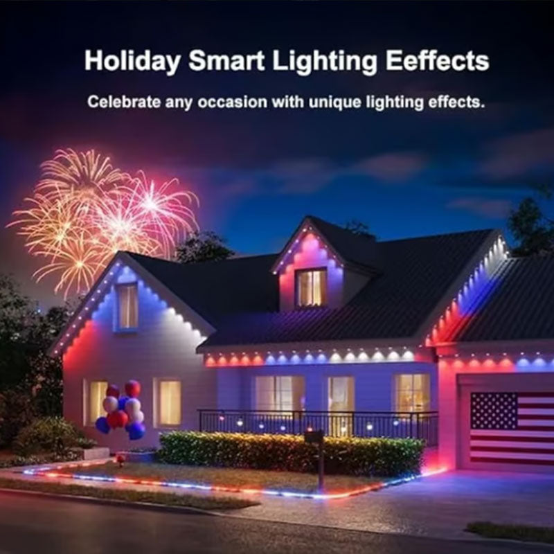 🎅Christmas Sale-Up to 50% OFF🎁🏡🌳 Slimme Waterdichte LED Strip Licht – Binnen & Buiten, Persoonlijke Kleur Effecten, IP65 Waterdicht & Makkelijke Installatie (Perfect voor Feest Decoratie)!