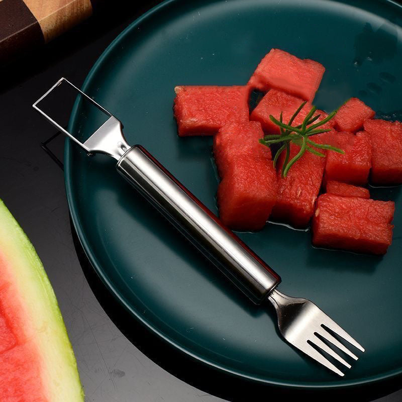 ⏳Limited time 50% off⏳🍉2 in 1 Stainless Steel Fruit Cutter Fork Slicer