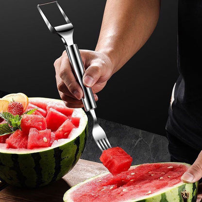 ⏳Limited time 50% off⏳🍉2 in 1 Stainless Steel Fruit Cutter Fork Slicer