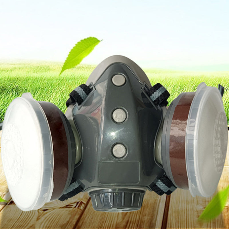 💎 50% OFF! 💎 Dust-Proof Integrated Respirator Mask – Dual-Tank Activated Carbon Filters, Industrial-Grade Gas & Dust Protection 🛡️🔥