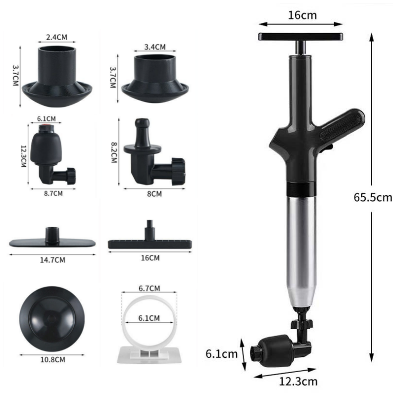 Handheld Pipeline Blockage Unclogger Set