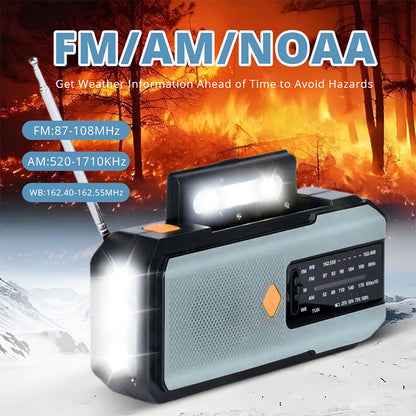📢📢49%  OFF !! ⏰Solar Hand-Crank Emergency Weather Radio