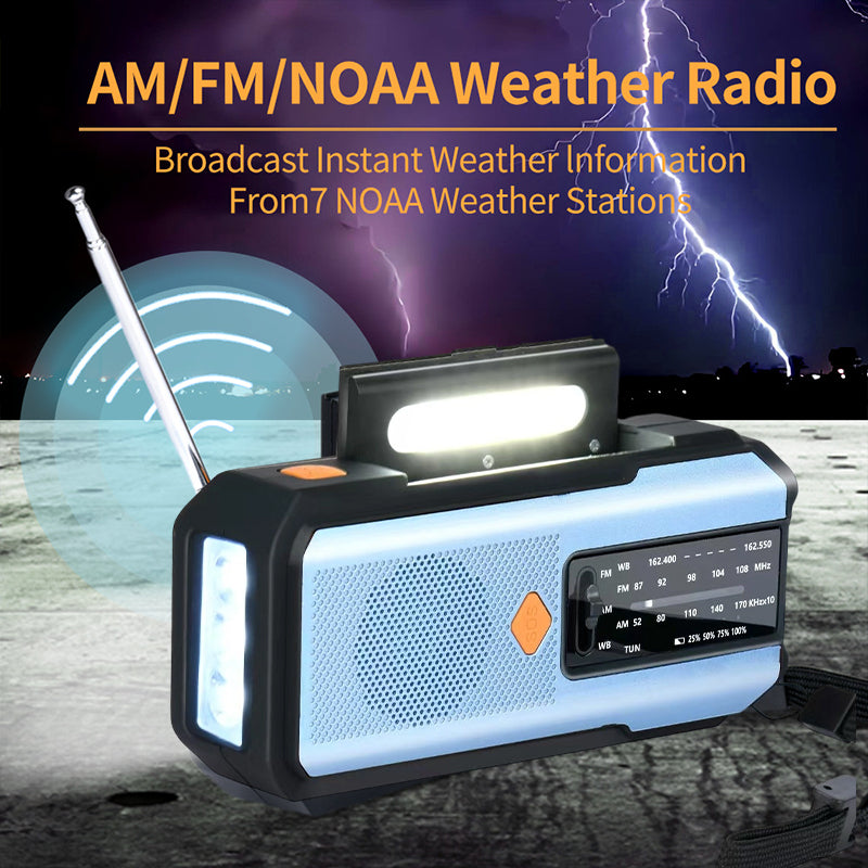 📢📢49%  OFF !! ⏰Solar Hand-Crank Emergency Weather Radio