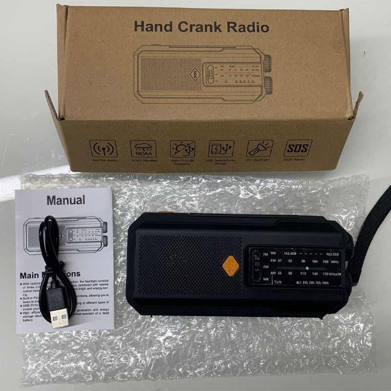 📢📢49%  OFF !! ⏰Solar Hand-Crank Emergency Weather Radio