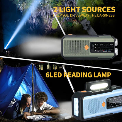 📢📢49%  OFF !! ⏰Solar Hand-Crank Emergency Weather Radio